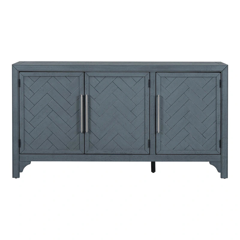 Credenza armadietto in legno con ripiani regolabili
