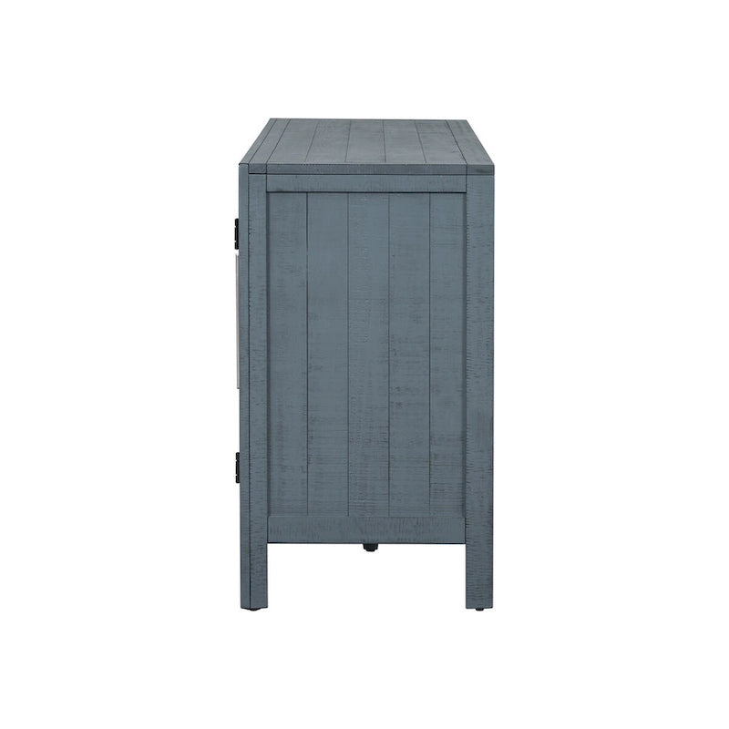 Credenza armadietto in legno con ripiani regolabili