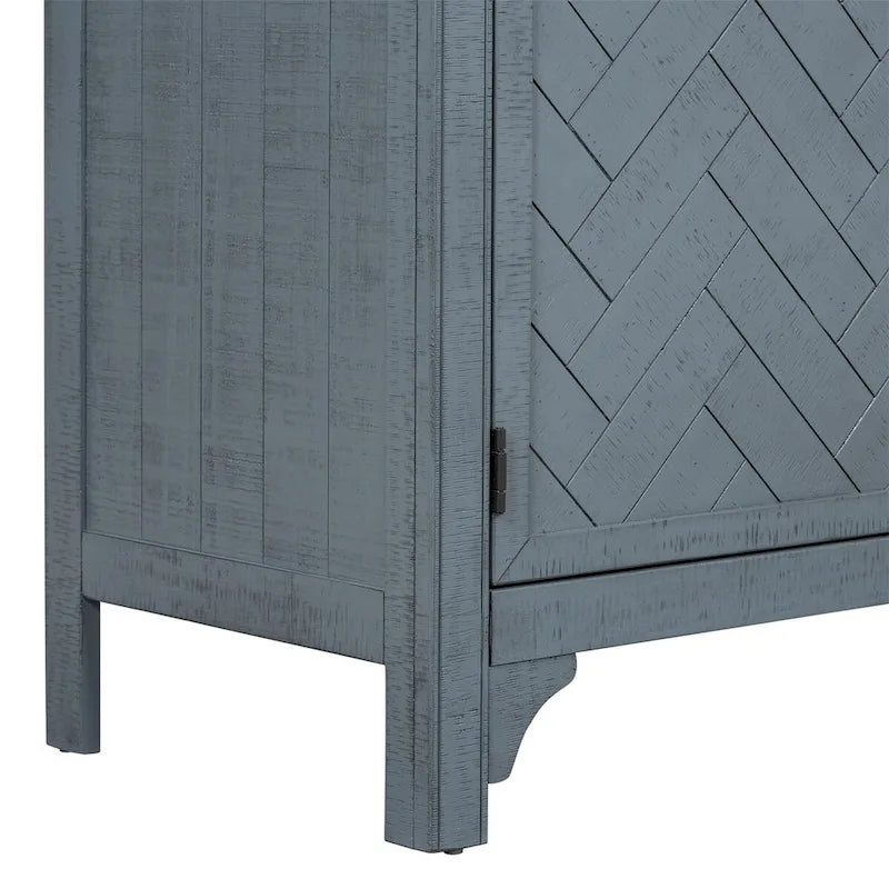 Credenza armadietto in legno con ripiani regolabili