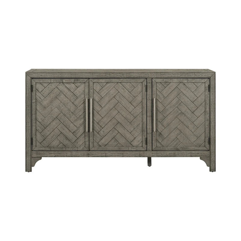 Credenza armadietto in legno con ripiani regolabili