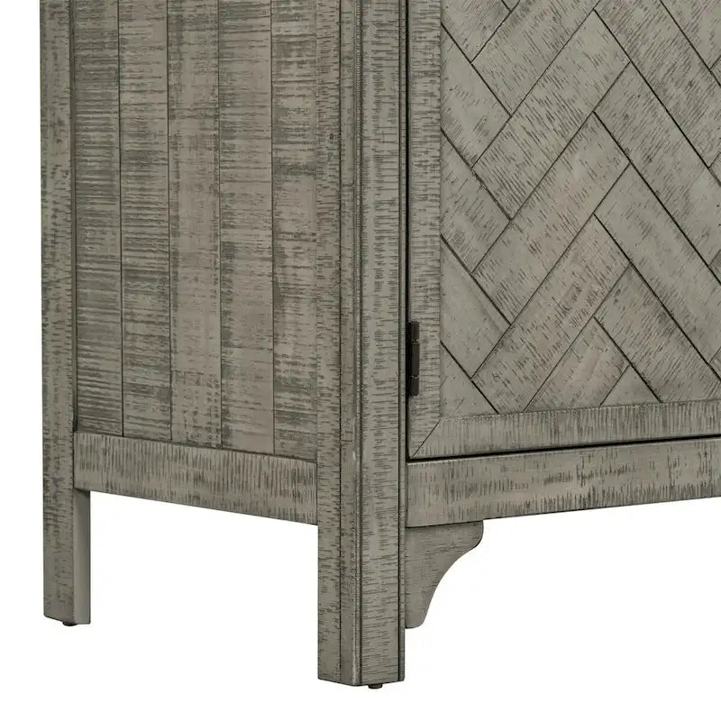 Credenza armadietto in legno con ripiani regolabili