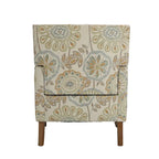 Poltroncine d'accento rivestite in tessuto con gambe in legno