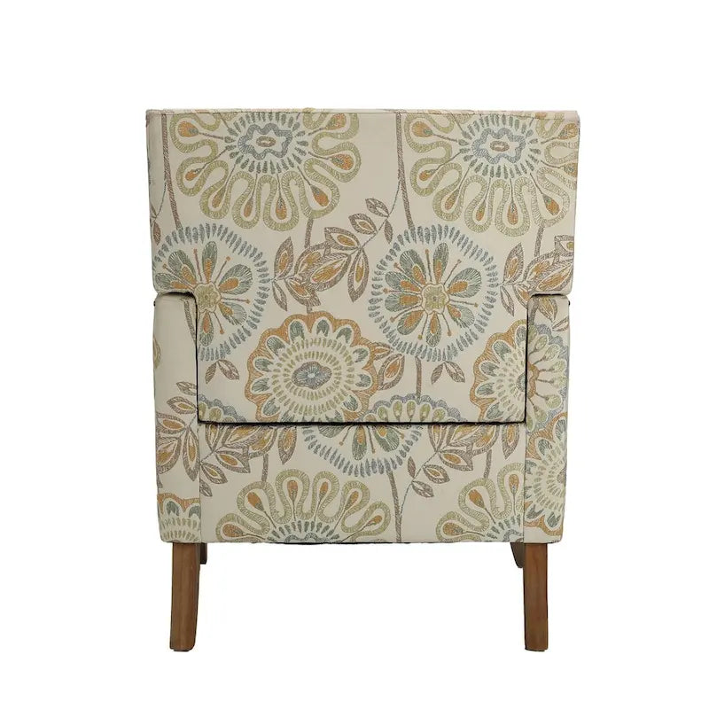 Poltroncine d'accento rivestite in tessuto con gambe in legno