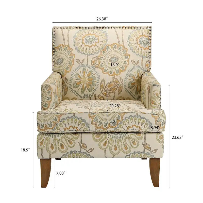 Poltroncine d'accento rivestite in tessuto con gambe in legno