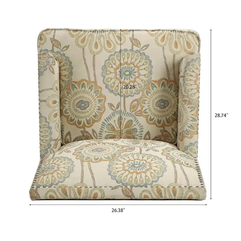 Poltroncine d'accento rivestite in tessuto con gambe in legno