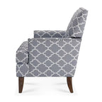 Poltroncine d'accento rivestite in tessuto con gambe in legno