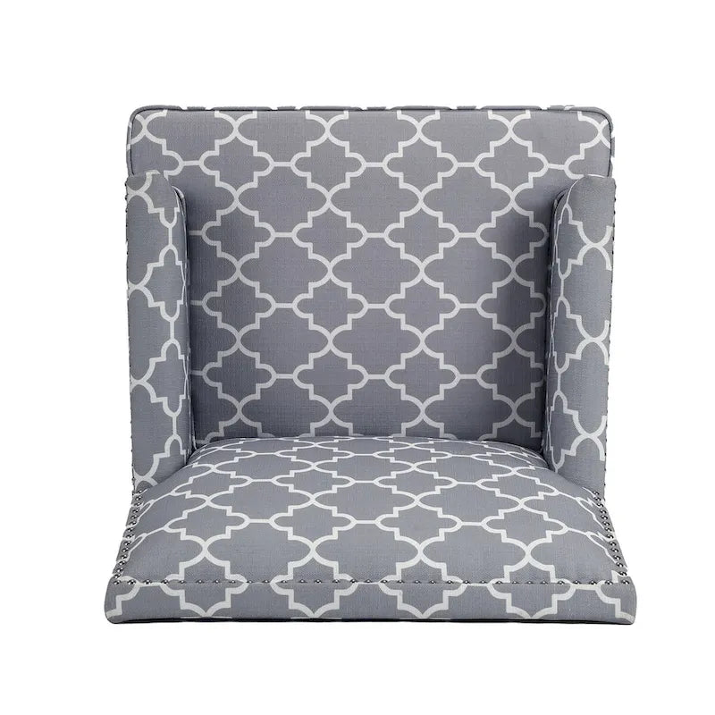 Poltroncine d'accento rivestite in tessuto con gambe in legno
