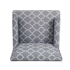Poltroncine d'accento rivestite in tessuto con gambe in legno