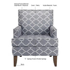 Poltroncine d'accento rivestite in tessuto con gambe in legno