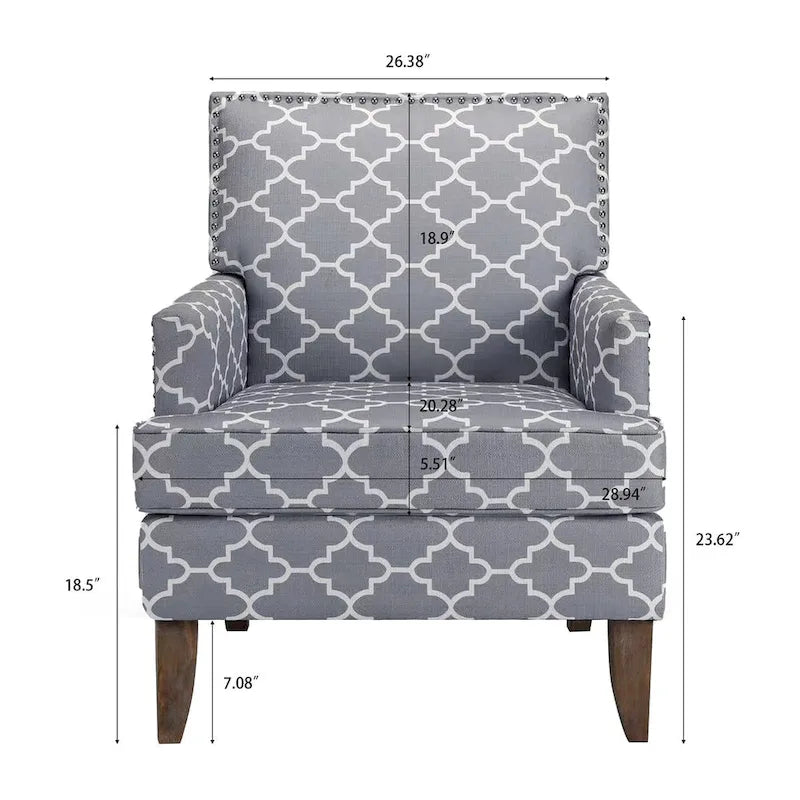 Poltroncine d'accento rivestite in tessuto con gambe in legno