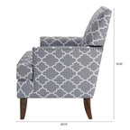 Poltroncine d'accento rivestite in tessuto con gambe in legno