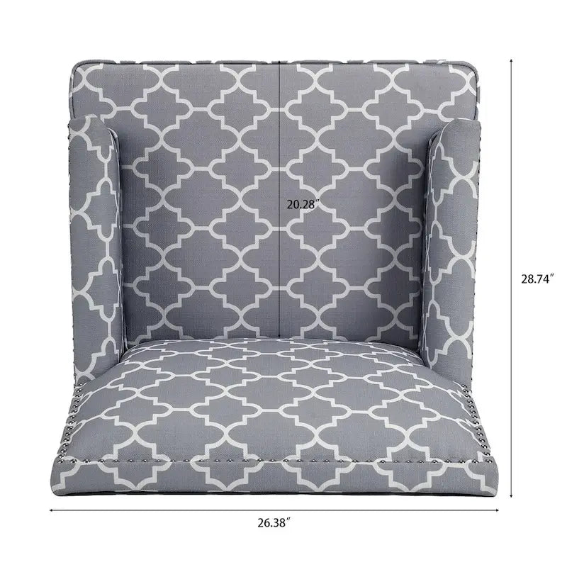 Poltroncine d'accento rivestite in tessuto con gambe in legno